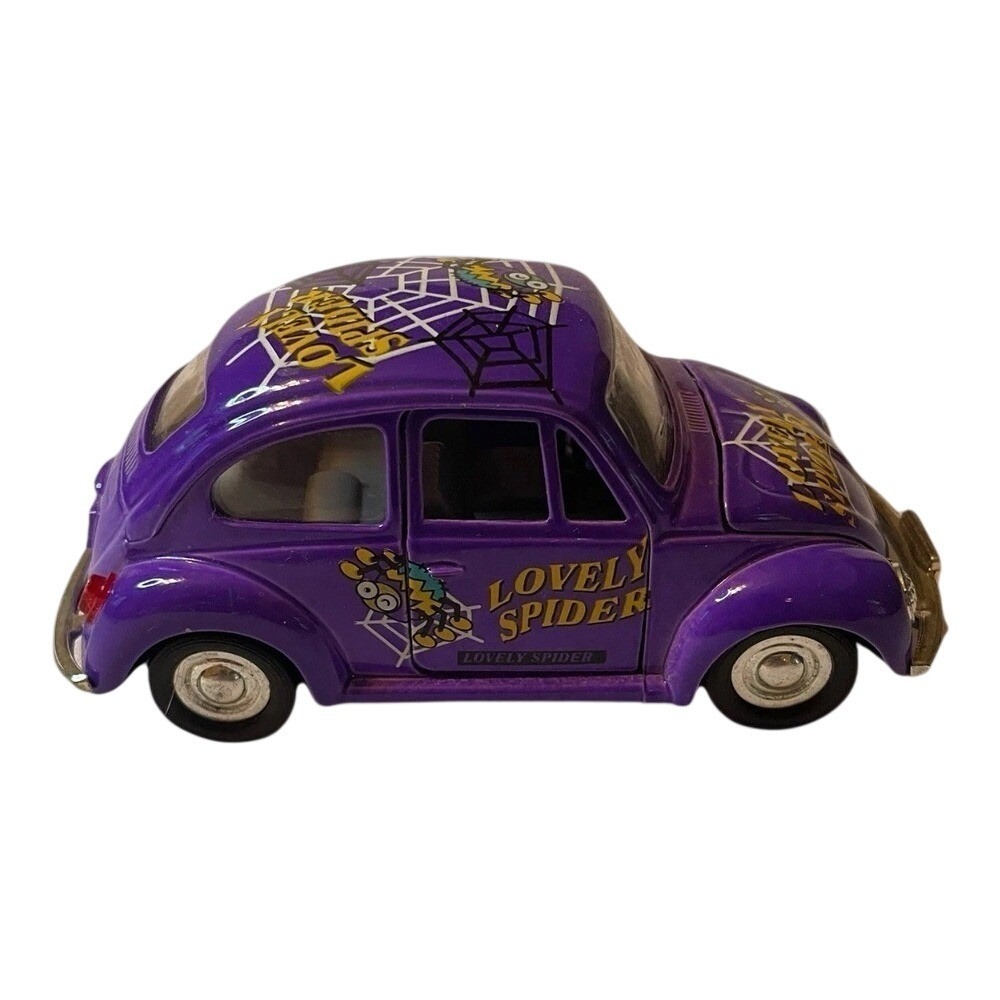 Volkswagen Beetle Diecast Toy Car Purple Lovely Spider‎ Pull Back 1:32 Scale